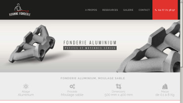 Page d'accueil du site : Roanne Fonderie