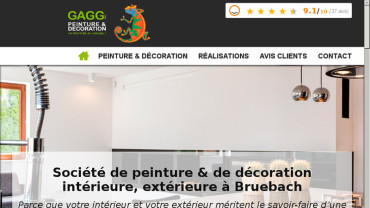 Page d'accueil du site : Peinture & Décoration GAGG