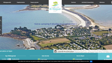 Page d'accueil du site : Camping Ar Kleguer