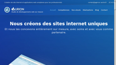 Page d'accueil du site : Aurion