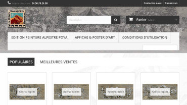 Page d'accueil du site : Les Ateliers Montagn'Arts