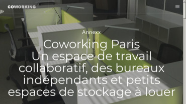 Page d'accueil du site : Paris coworking space