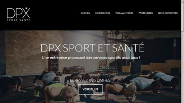 Page d'accueil du site : DPX-Sport Santé