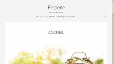 Page d'accueil du site : Federe