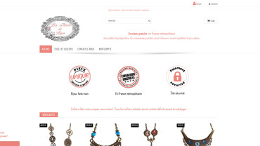 Page d'accueil du site : Les colliers de Lysa