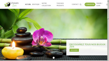 Page d'accueil du site : Univers Zen