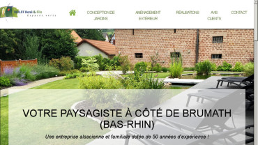 Page d'accueil du site : Wolff René & Fils Espace Verts
