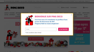 Page d'accueil du site : Ping Déco