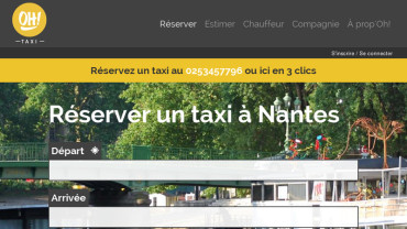 Page d'accueil du site : Oh ! Taxi