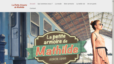 Page d'accueil du site : La Petite Armoire de Mathilde