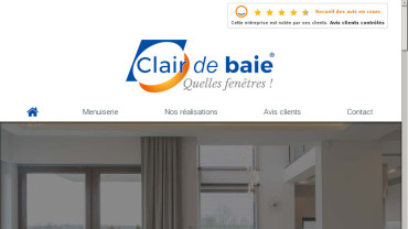 Page d'accueil du site : Clair de Baie