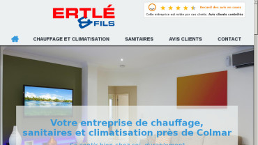 Page d'accueil du site : Ertle&Fils