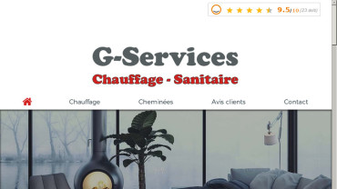 Page d'accueil du site : G Services