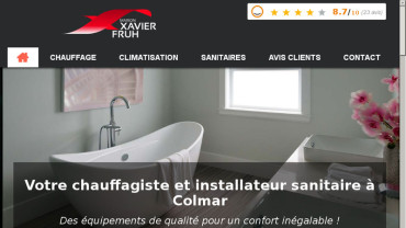 Page d'accueil du site : La maison Xavier Fruh