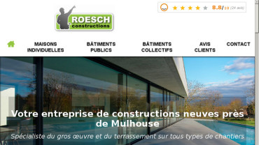 Page d'accueil du site : Roesch constructions