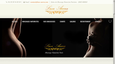 Page d'accueil du site : Luxe Aurra