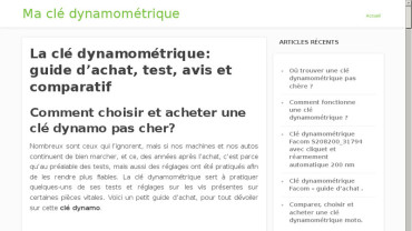 Page d'accueil du site : Ma Clé Dynamo