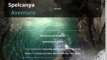 Page d'accueil du site : Spelcanya Aventure