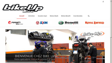 Page d'accueil du site : BikeUp