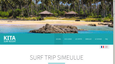 Page d'accueil du site : Kita Surf Resort