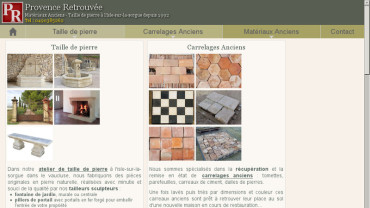 Page d'accueil du site : Provence Retrouvée