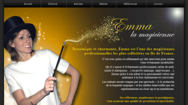 Page d'accueil du site : Emma la Magicienne