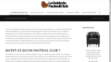 Page d'accueil du site : Guide Fauteuil Club