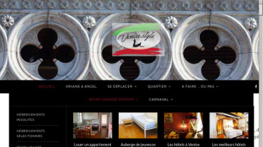 Page d'accueil du site : Venise.style