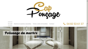 Page d'accueil du site : Cap Ponçage