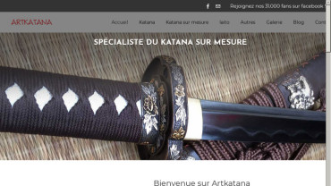 Page d'accueil du site : Artkatana