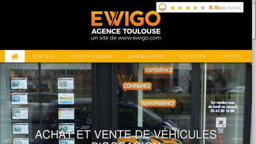 Page d'accueil du site : Ewigo Toulouse