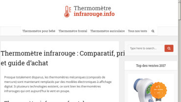 Page d'accueil du site : Thermomètre infrarouge