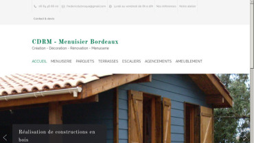 Page d'accueil du site : Menuisier Bordeaux