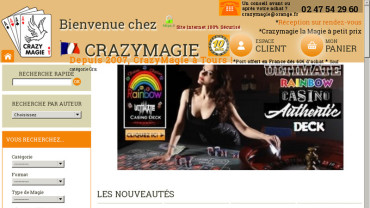 Page d'accueil du site : Crazy Magie