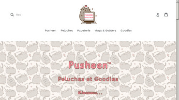 Page d'accueil du site : Pusheen 