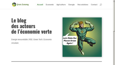 Page d'accueil du site : Green Economy