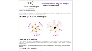 Page d'accueil du site : Cocon sémantique