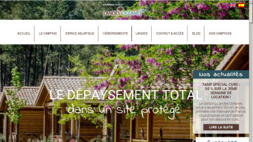 Page d'accueil du site : Landes Océanes