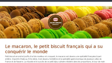 Page d'accueil du site : Macaron chocolat
