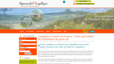 Page d'accueil du site : Agence de l'Angélique