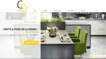 Page d'accueil du site : Cuisines Omega