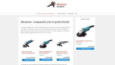 Page d'accueil du site : Meuleuse Guide