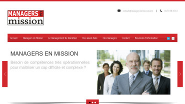 Page d'accueil du site : Managers en Mission