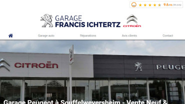 Page d'accueil du site : Garage Francis Ichtertz