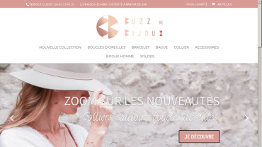 Page d'accueil du site : Buzz de Bijoux
