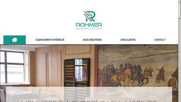 Page d'accueil du site : Rohmer Agencement et Menuiserie