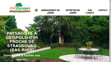 Page d'accueil du site : Est Paysages d'Alsace