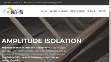 Page d'accueil du site : Amplitude Isolation 