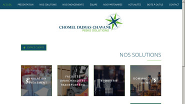 Page d'accueil du site : Chomel Dumas Chavane Risks Solutions