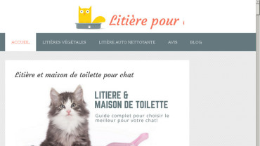 Page d'accueil du site : Litière Pour Chat